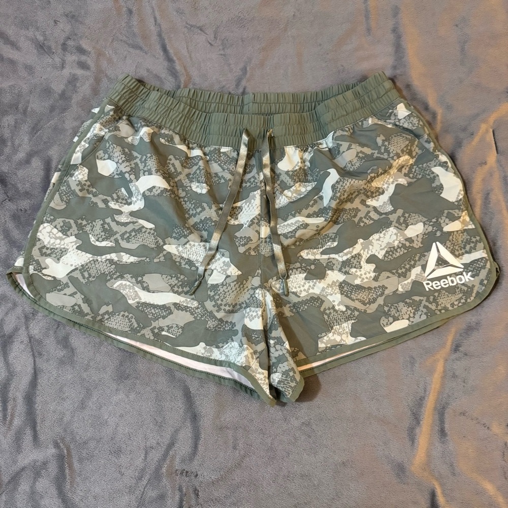 Reebok Green and White Athletic Shorts

#1065